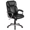 Emma and Oliver Mid-Back Faux Leather Executive Swivel Office Chair with Padded Arms